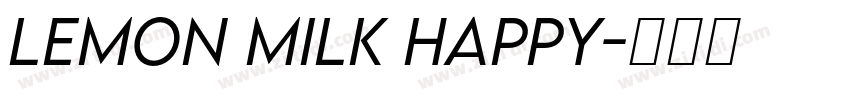 Lemon Milk Happy字体转换
